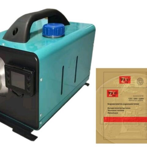 Воздушный автономный отопитель (переносной) JS 8kW/12V/24V/220V 1 выход (АЛЮМИНИЕВАЯ ПАНЕЛЬ) ЗЕЛЕНАЯ